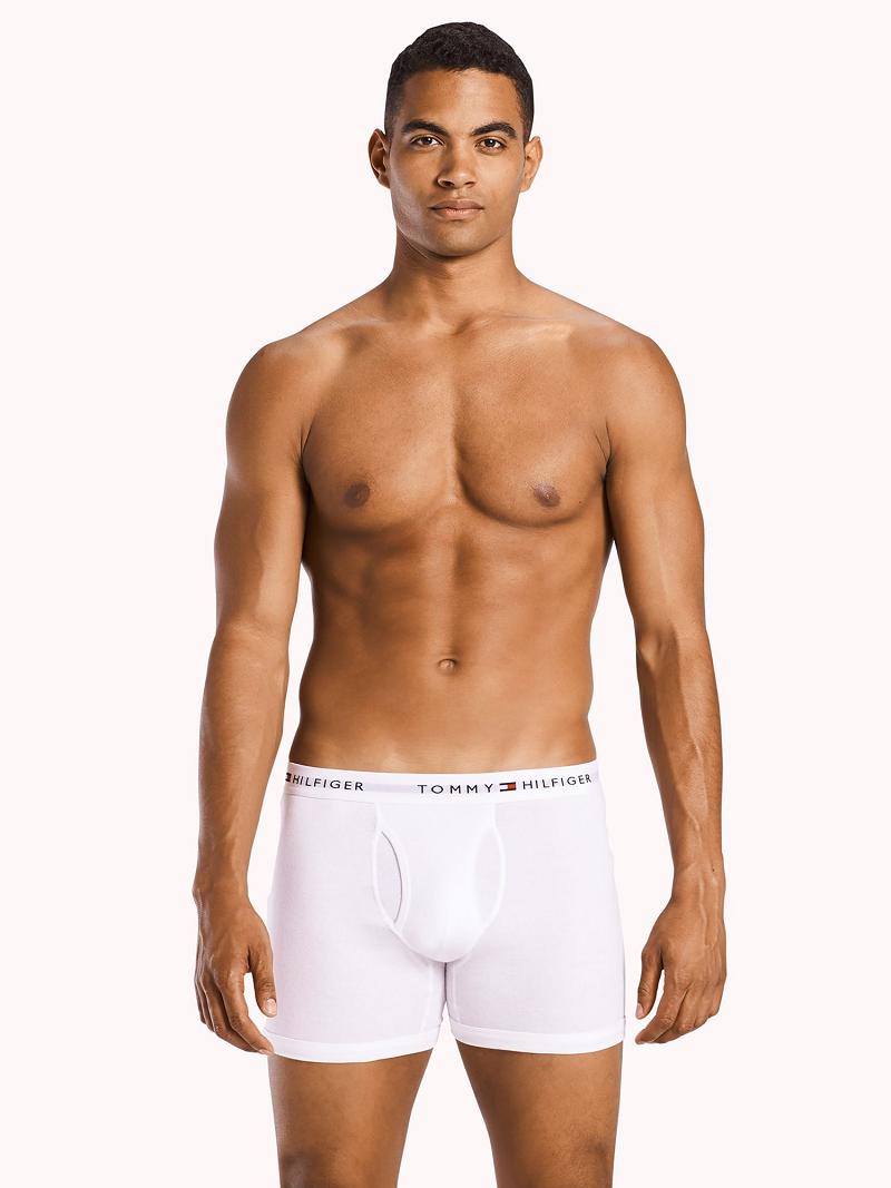 White Tommy Hilfiger Classic cotton boxer brief 3pk Boxer Briefs | NZ_M31576