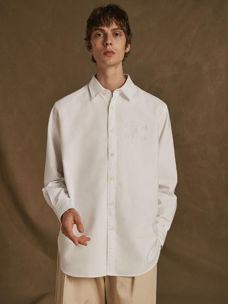 White Tommy Hilfiger Classic oversized Shirts | NZ_M31241