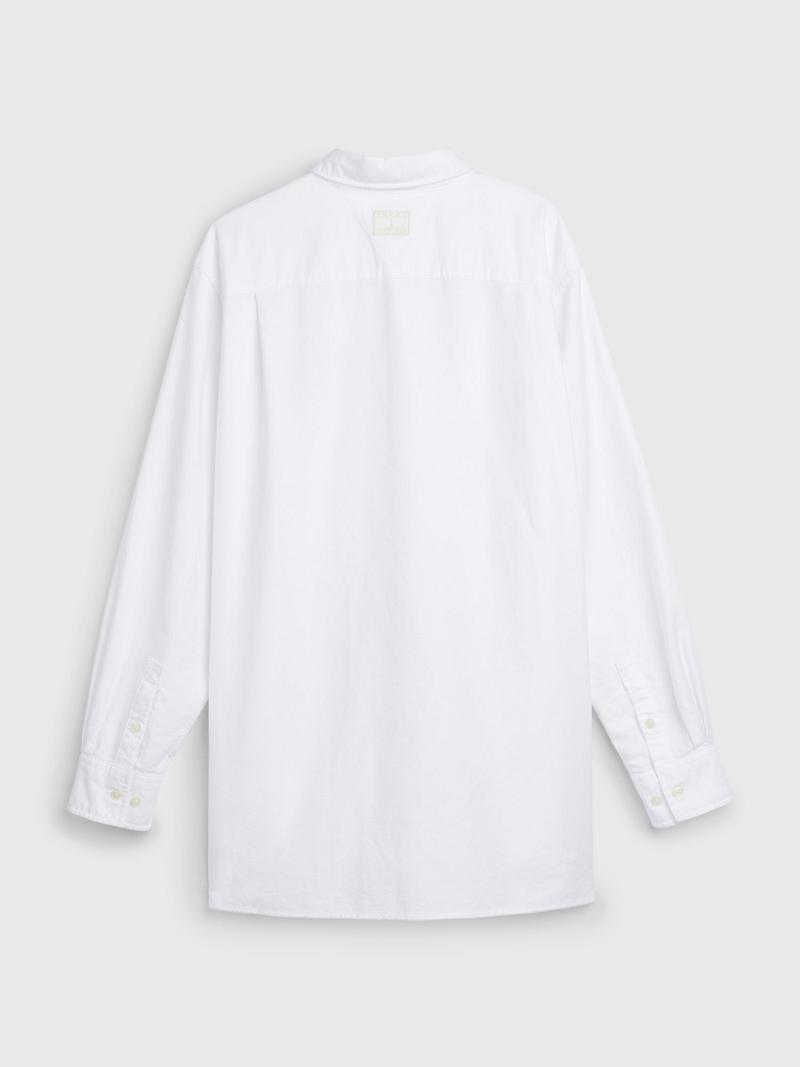 White Tommy Hilfiger Classic oversized Shirts | NZ_M31241