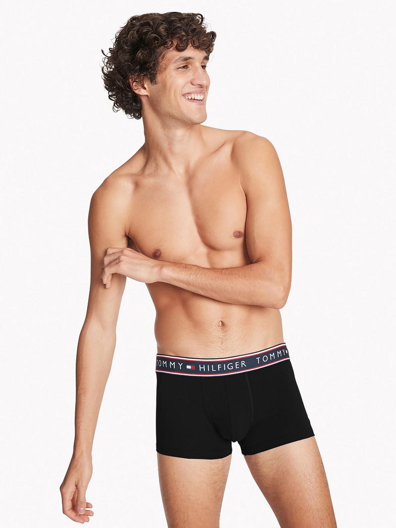 White Tommy Hilfiger Cotton stretch trunk 3pk Trunks | NZ_M31508