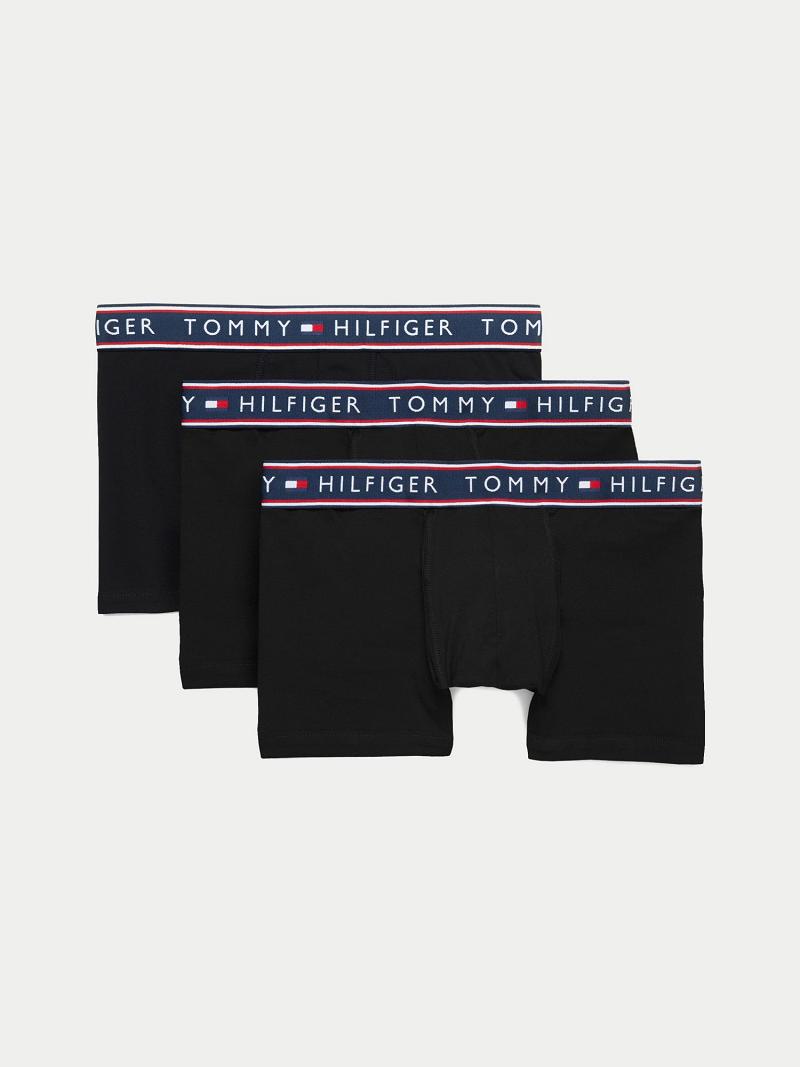 White Tommy Hilfiger Cotton stretch trunk 3pk Trunks | NZ_M31508