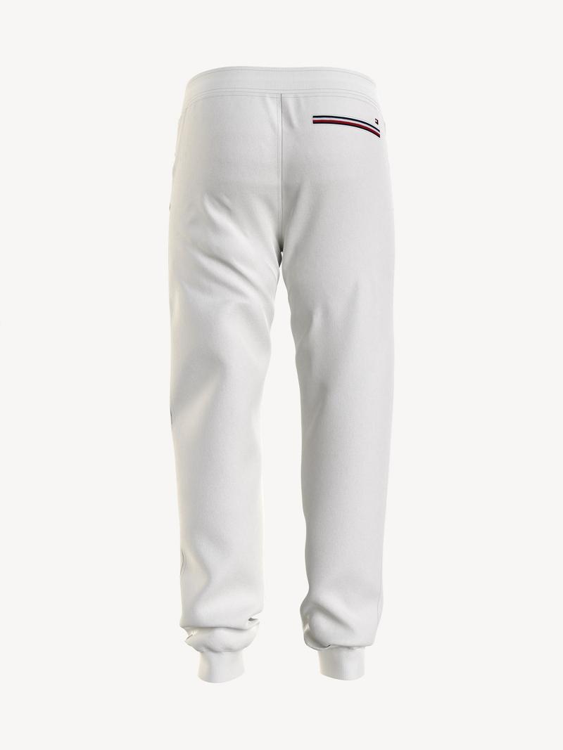 White Tommy Hilfiger Essential Solid Sweatpants | NZ_M31146