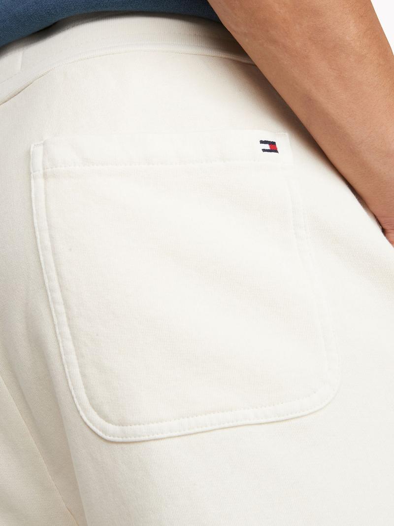 White Tommy Hilfiger Essential solid sweatshort Shorts | NZ_M31207