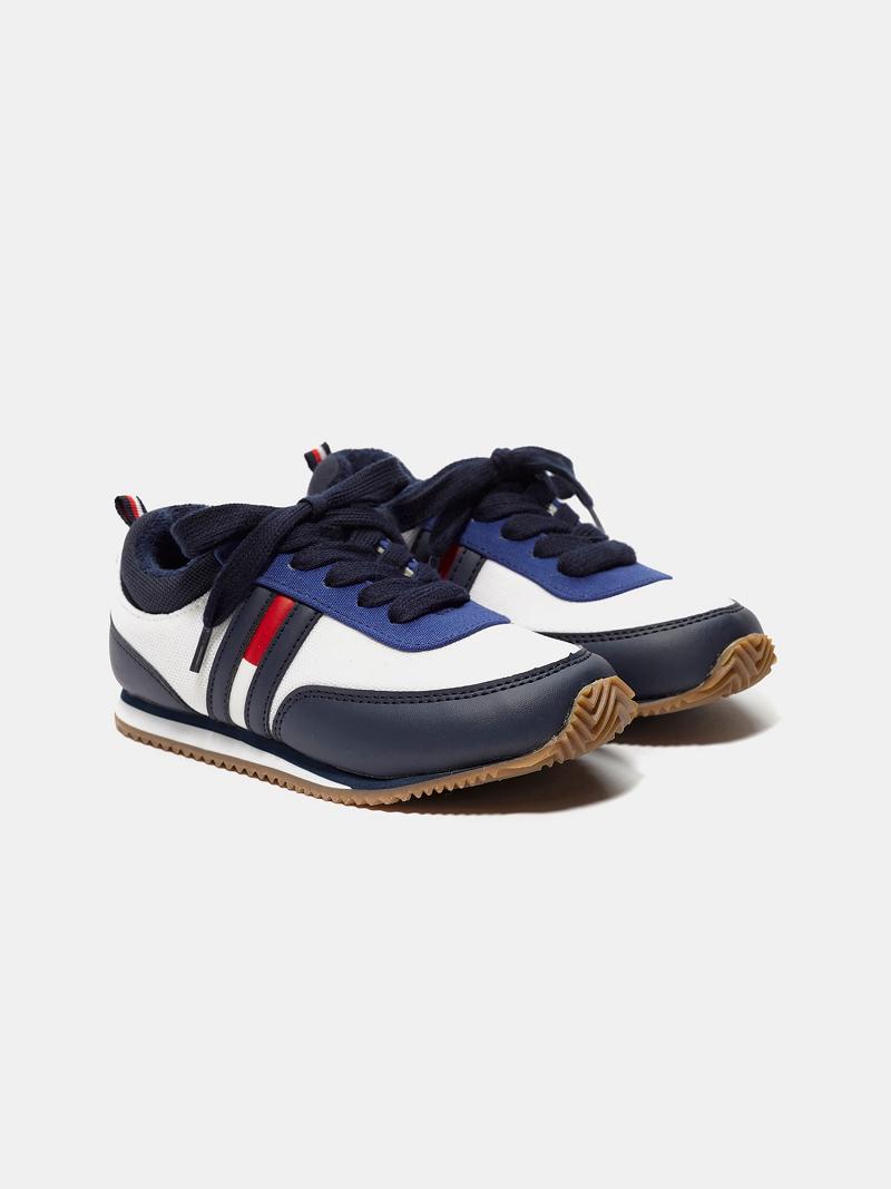 White Tommy Hilfiger Flag Sneakers | NZ_B2236