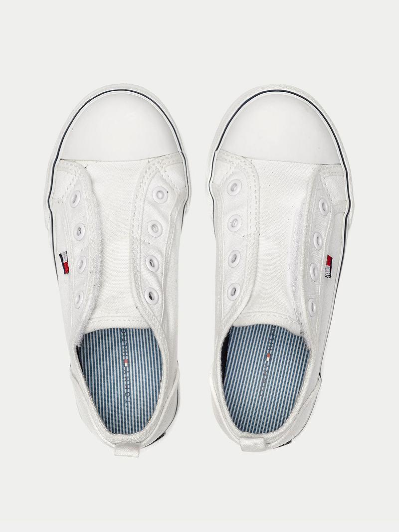 White Tommy Hilfiger Laceless Runner Sneakers | NZ_B2245