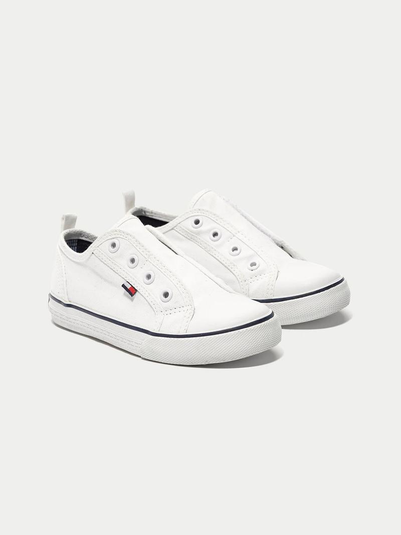 White Tommy Hilfiger Laceless Runner Sneakers | NZ_B2245