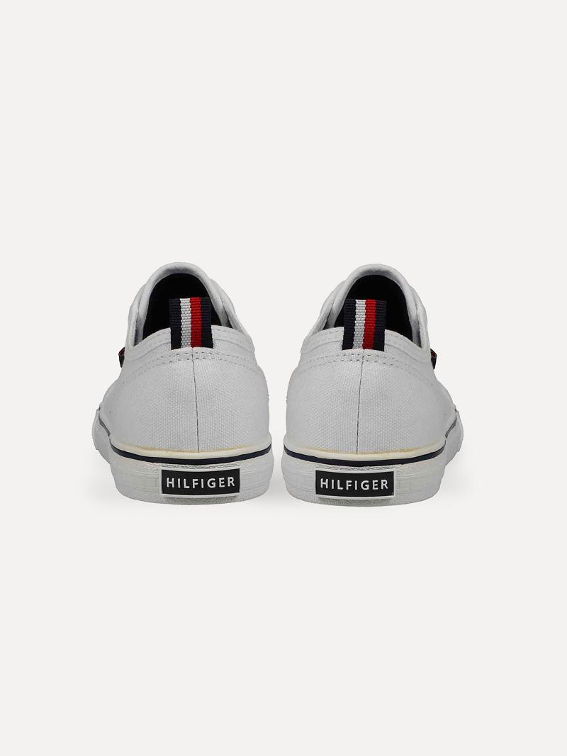 White Tommy Hilfiger Laceless Sneakers | NZ_B2240