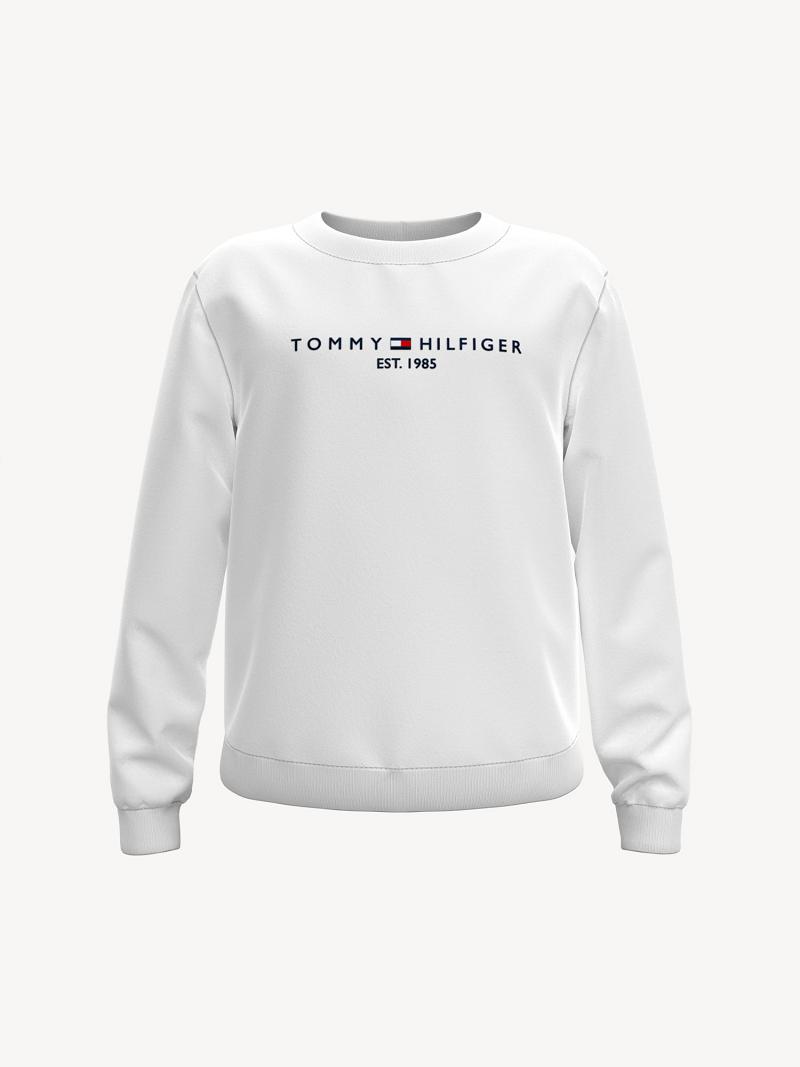 White Tommy Hilfiger Logo Sweatshirts | NZ_G1204