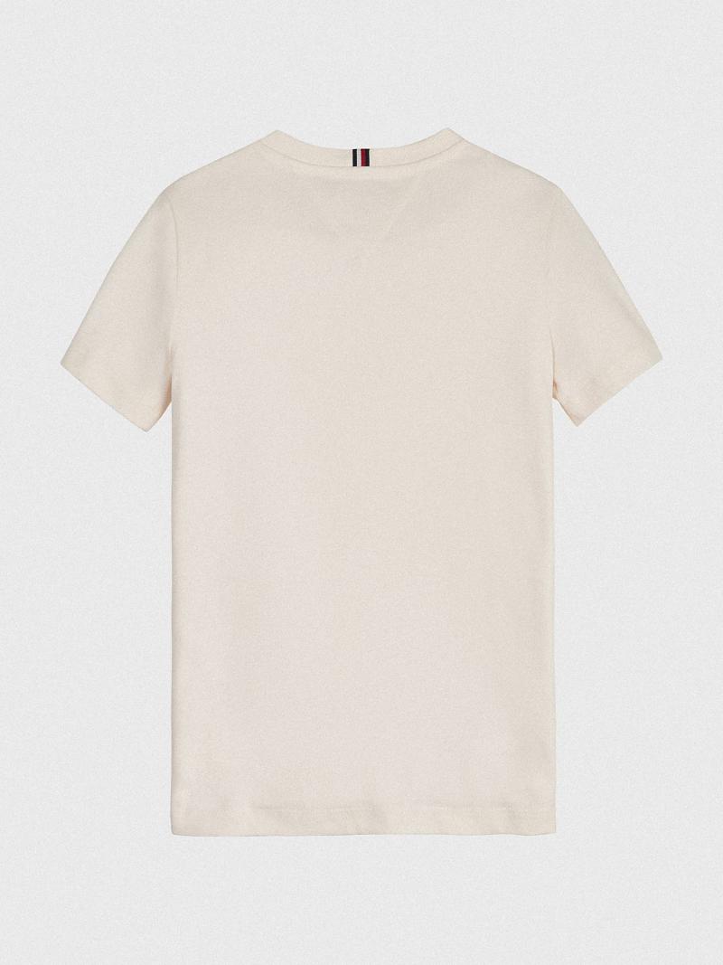 White Tommy Hilfiger Natural Dye T Shirts | NZ_G1255