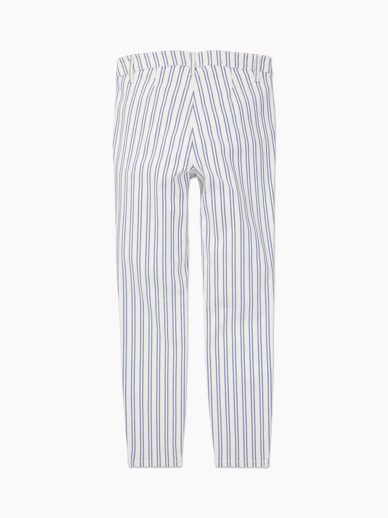 White Tommy Hilfiger Retro Stripe Pants | NZ_W21251