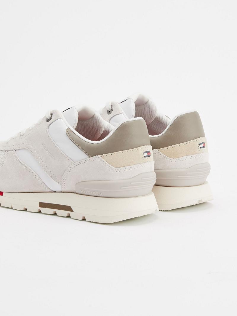 White Tommy Hilfiger Retro suede Sneakers | NZ_M31628