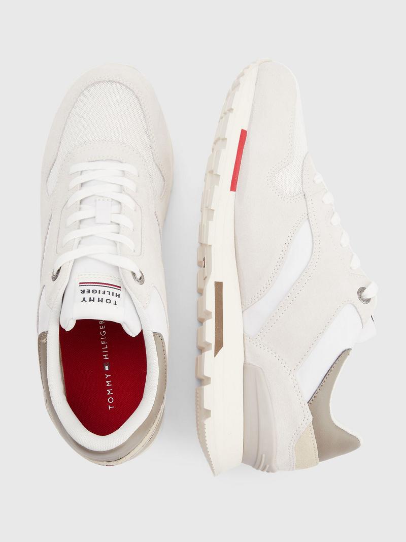 White Tommy Hilfiger Retro suede Sneakers | NZ_M31628