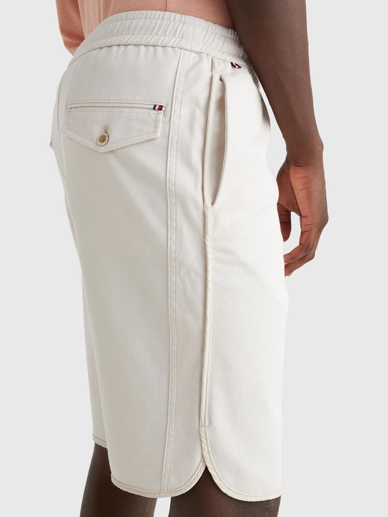 White Tommy Hilfiger Solid long Shorts | NZ_M31225