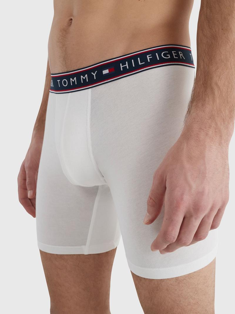 White Tommy Hilfiger Stretch cotton boxer brief 3pk Boxer Briefs | NZ_M31605