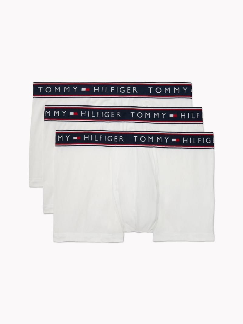 White Tommy Hilfiger Stretch cotton trunk 3pk Trunks | NZ_M31529