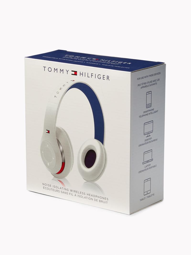 White Tommy Hilfiger TH Wireless Headphones Technology | NZ_W21698