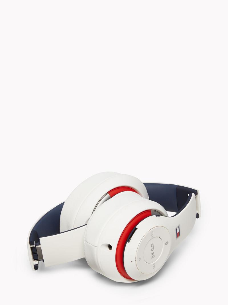 White Tommy Hilfiger TH Wireless Headphones Technology | NZ_W21698