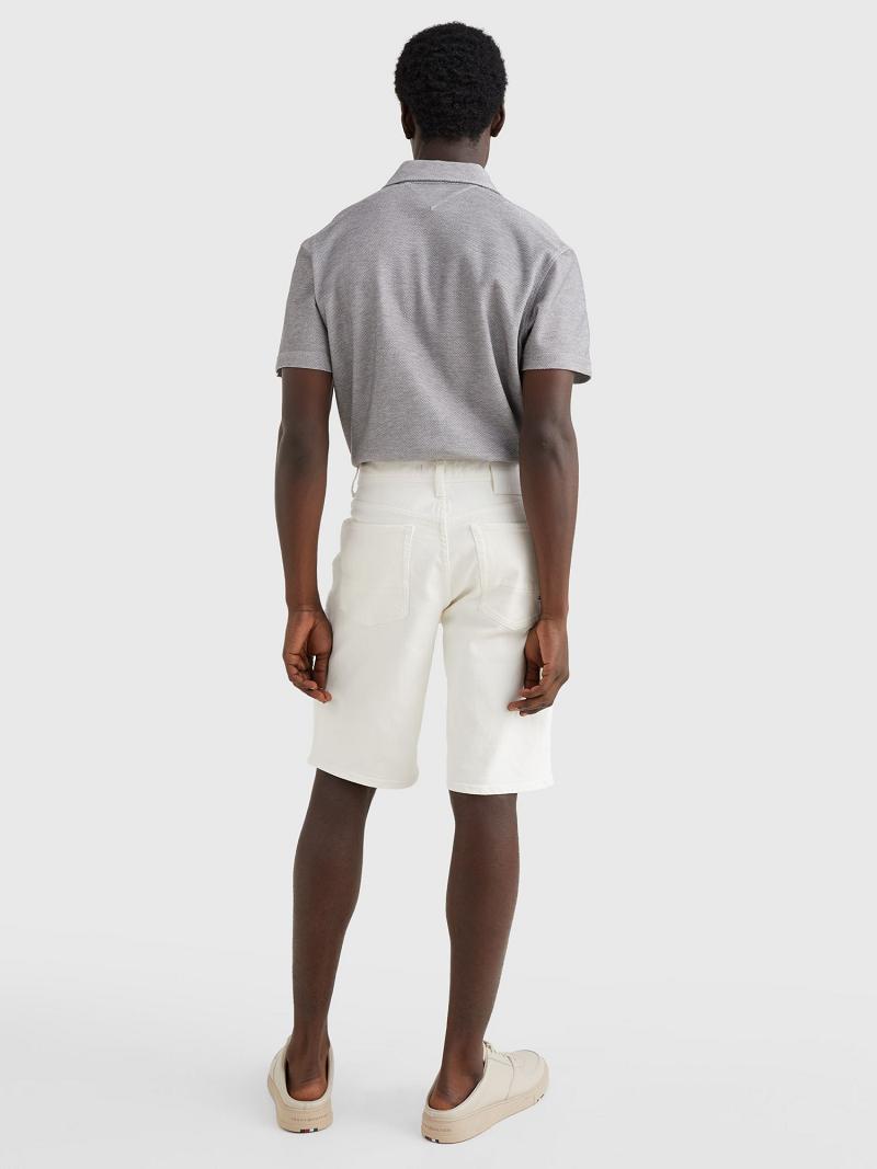 White Tommy Hilfiger Th stretch straight fit Shorts | NZ_M31230