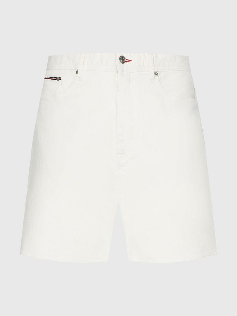 White Tommy Hilfiger Th stretch straight fit Shorts | NZ_M31230