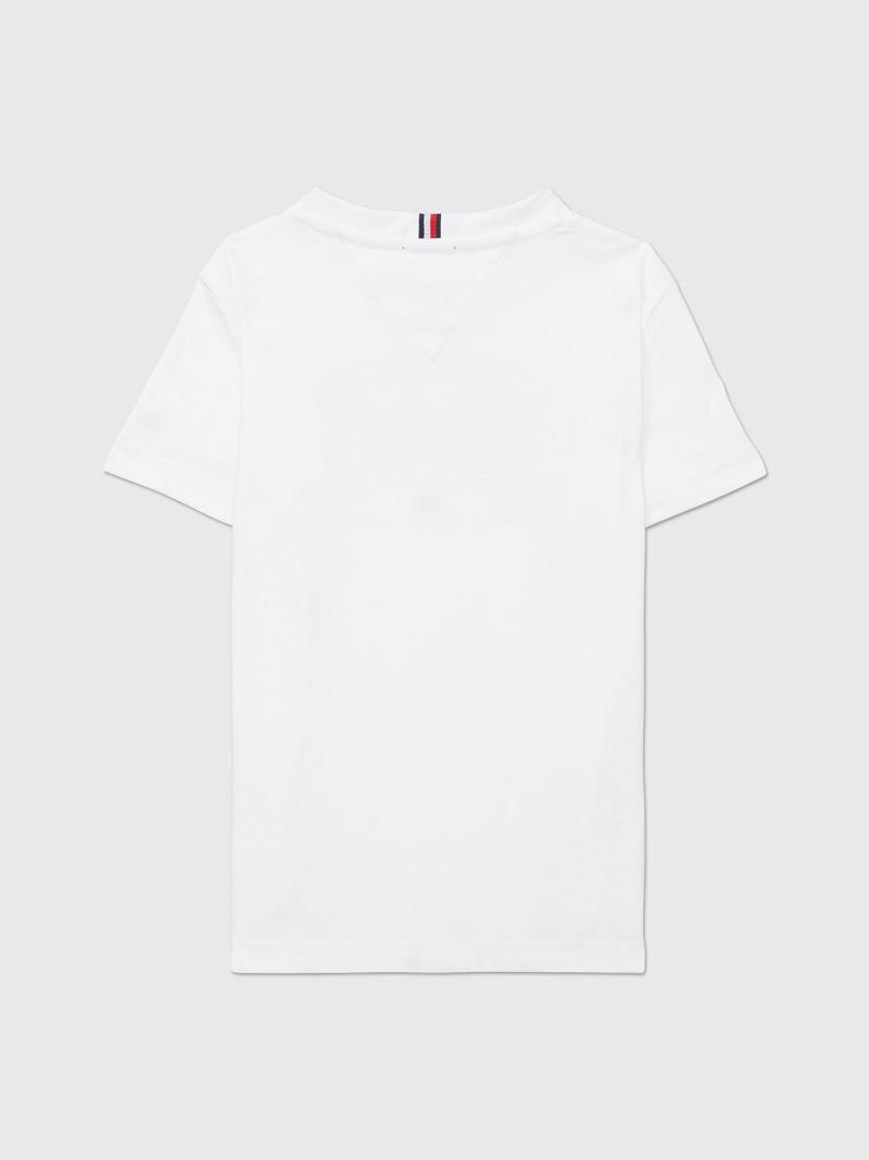 White Tommy Hilfiger Varsity T Shirts | NZ_G1275