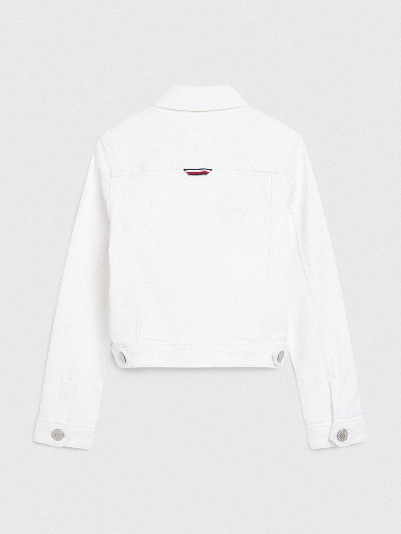 White Tommy Hilfiger White Trucker Jackets | NZ_G1122