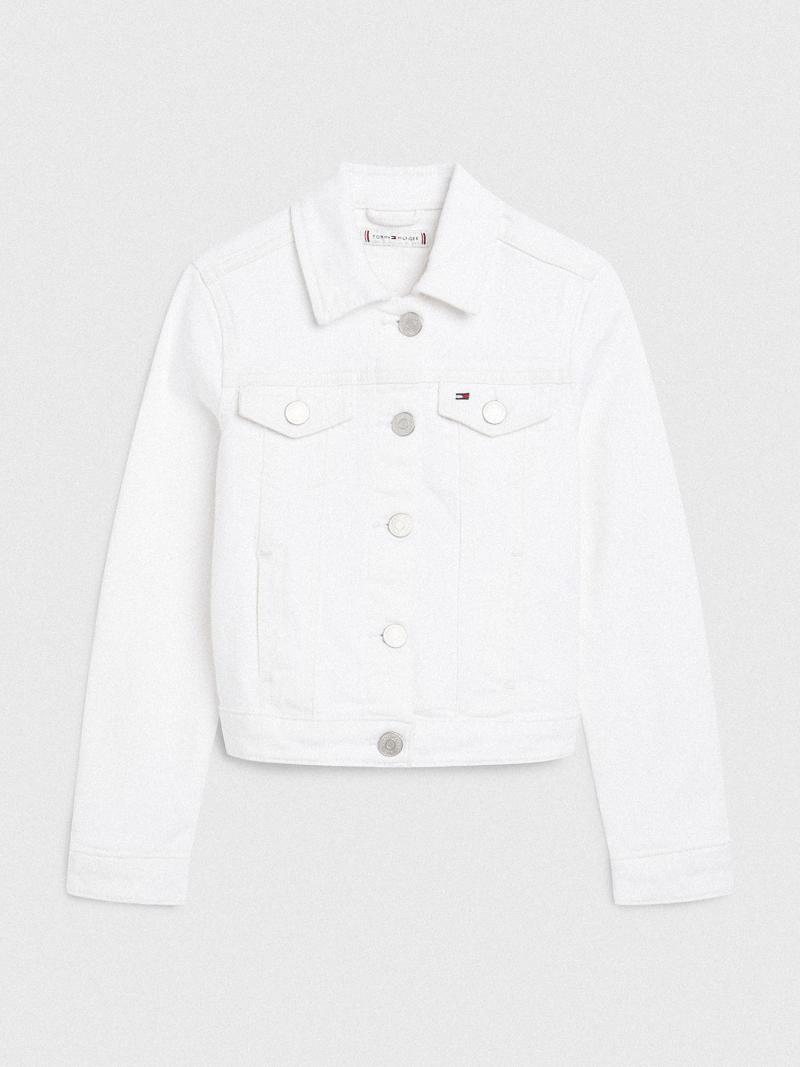 White Tommy Hilfiger White Trucker Jackets | NZ_G1122