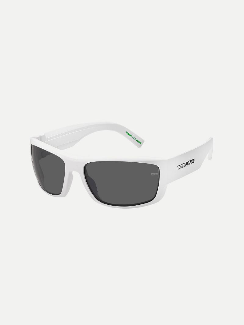 White Tommy Hilfiger Wrap Sport Sunglasses | NZ_M31775