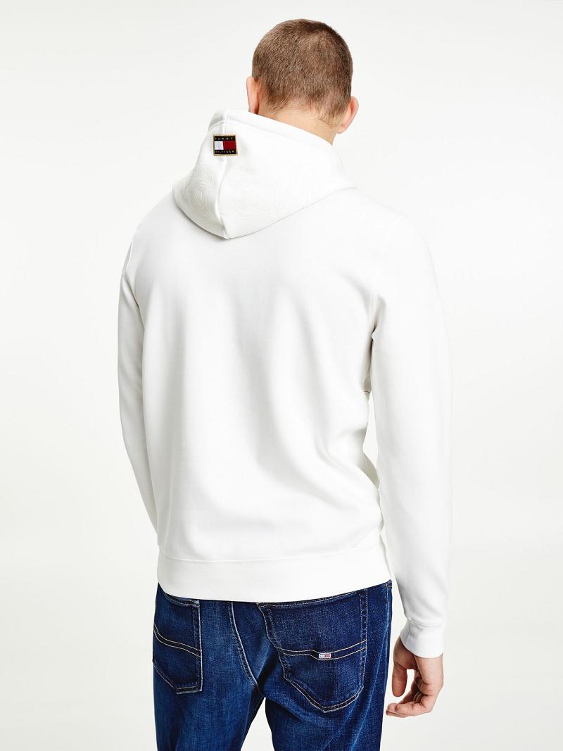 White Tommy Hilfiger Year of the Tiger Logo Hoodies | NZ_M31471