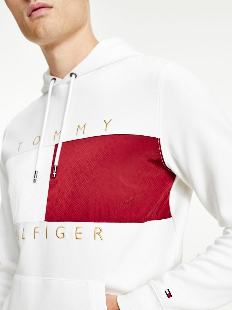 White Tommy Hilfiger Year of the Tiger Logo Hoodies | NZ_M31471