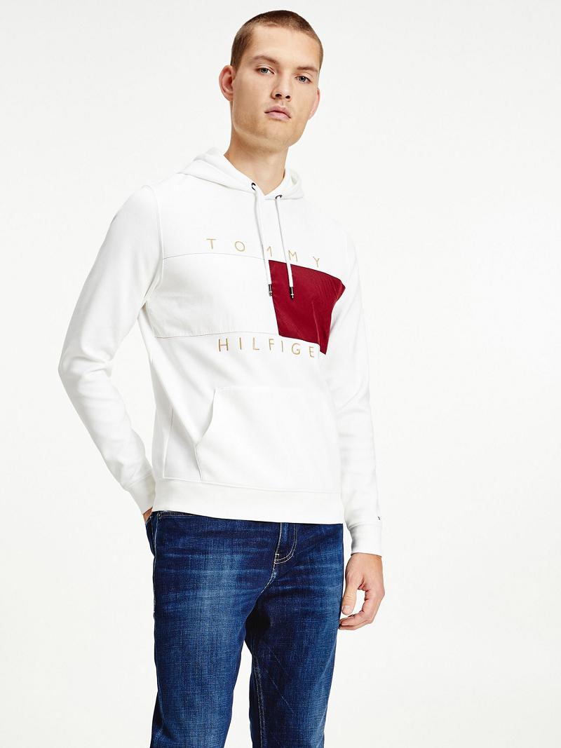 White Tommy Hilfiger Year of the Tiger Logo Hoodies | NZ_M31471