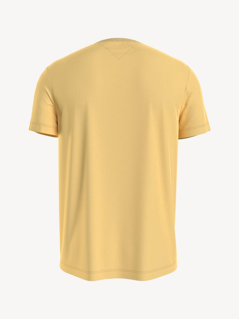 Yellow Tommy Hilfiger Essential Solid T Shirts | NZ_M31033