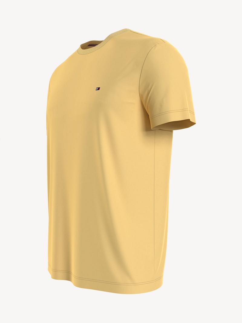 Yellow Tommy Hilfiger Essential Solid T Shirts | NZ_M31033