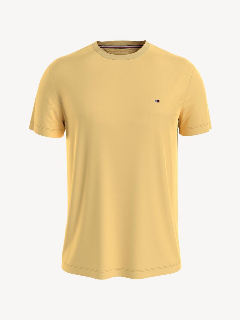 Yellow Tommy Hilfiger Essential Solid T Shirts | NZ_M31033