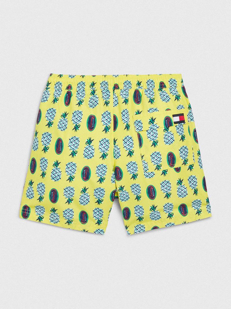 Yellow Tommy Hilfiger Pineapple Trunk Swimwear | NZ_B2151