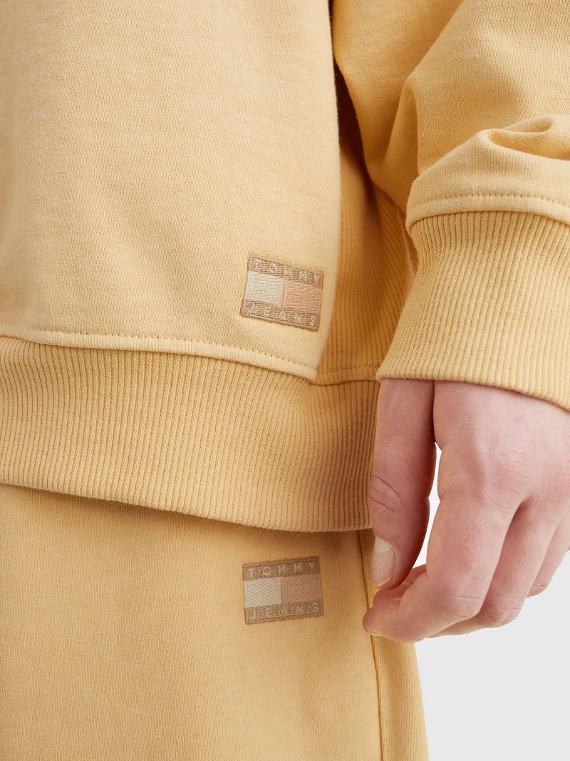 Yellow Tommy Hilfiger Sun washed crewneck Sweatshirts | NZ_M31137