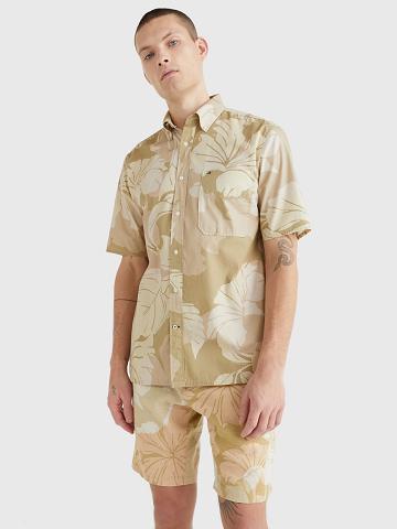 Beige / Multicolor Tommy Hilfiger Casual fit floral camo Shirts | NZ_M31233