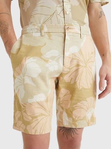 Beige / Multicolor Tommy Hilfiger Linen floral print Shorts | NZ_M31211