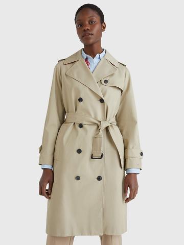 Beige Tommy Hilfiger Classic Trench Coats | NZ_W21024