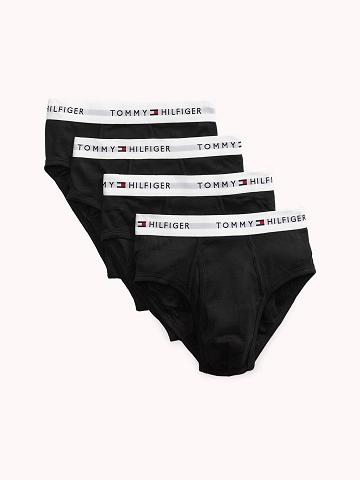 Black Tommy Hilfiger Cotton classics brief 4pk Briefs | NZ_M31537