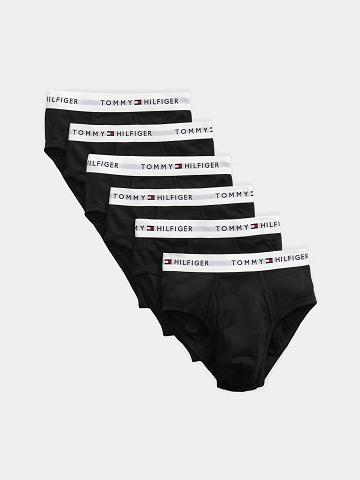 Black Tommy Hilfiger Cotton classics brief 6pk Briefs | NZ_M31543