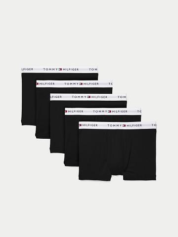 Black Tommy Hilfiger Cotton classics trunk 5pk Trunks | NZ_M31504