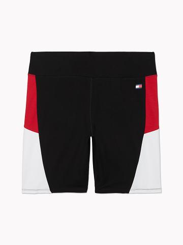 Black Tommy Hilfiger Curve High-Rise Bike Shorts | NZ_W21298