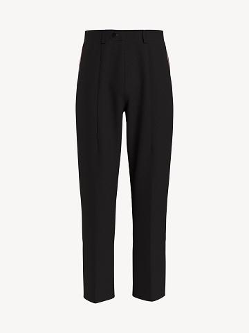 Black Tommy Hilfiger Essential tapered fit pleated Pants | NZ_M31321