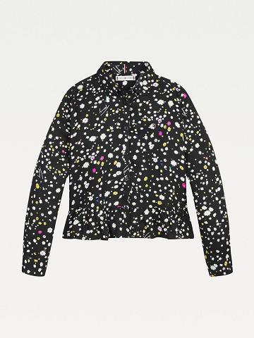 Black Tommy Hilfiger Floral Sustainable Shirt T Shirts | NZ_G1247