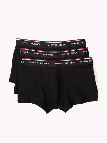 Black Tommy Hilfiger Premium essentials low rise trunk 3pk Trunks | NZ_M31527