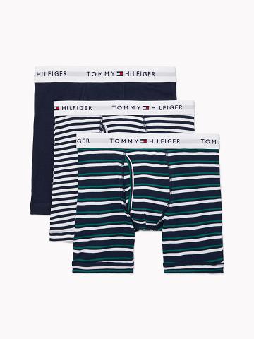 Black / White Tommy Hilfiger Classic cotton boxer brief 3pk Boxer Briefs | NZ_M31571