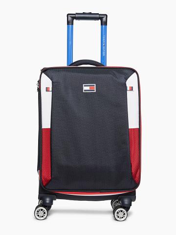 Blue Tommy Hilfiger 21" Soft Case Luggage Suitcases | NZ_M31757