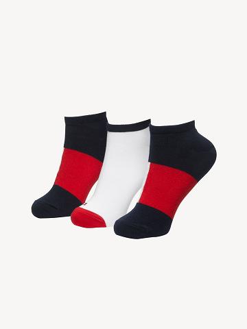 Blue Tommy Hilfiger Ankle 3PK Socks | NZ_W21652