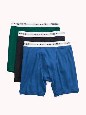 Blue Tommy Hilfiger Classic cotton boxer brief 3pk Boxer Briefs | NZ_M31573