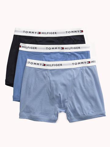 Blue Tommy Hilfiger Cotton classics trunk 3pk Trunks | NZ_M31503